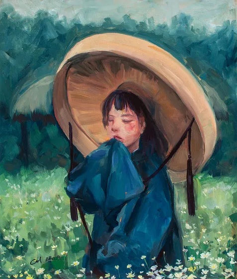 Vietnamese Girl in Field