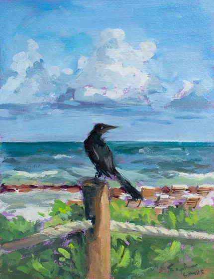 Plein Air - Seaside Watcher