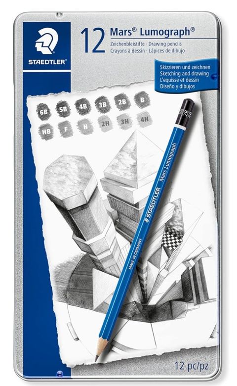 Staedtler Pencil Mars Lumograph 12 Pieces Set